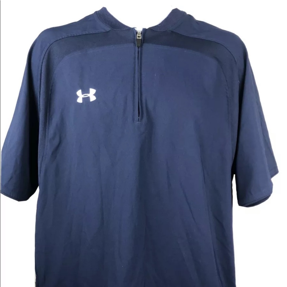 Under armour Shirt Half Sleeve PullOver Mens Size Small Blue